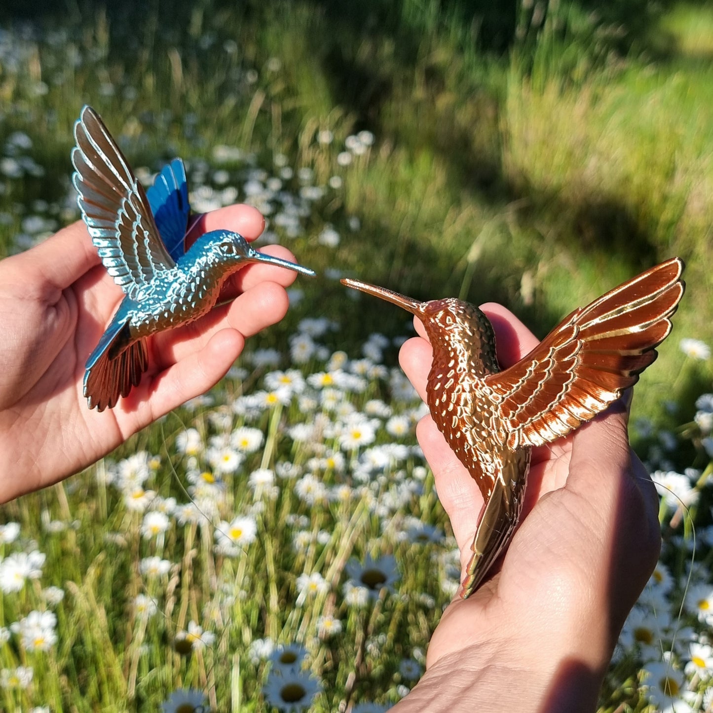 Hanging Hummingbird - 3D Printed - Garden Decor - Wind Art - Bird Lover - Unique Gift