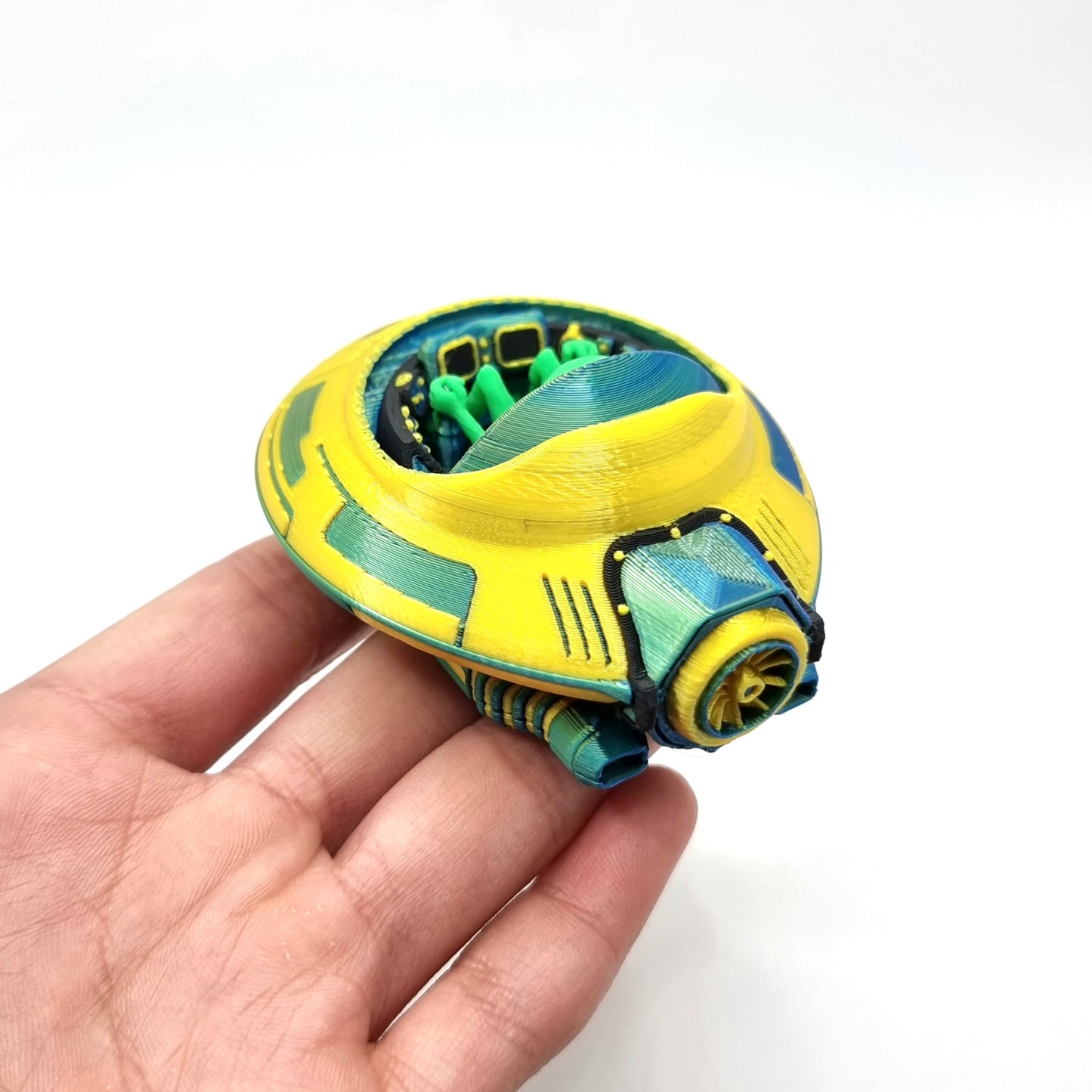 Alien Mini - 3D Printed - Articulated Multi Colored Fidget Toy - Sensory Gifts - Sci-Fi Spaceship - UFO toy - Sci-Fi Decor