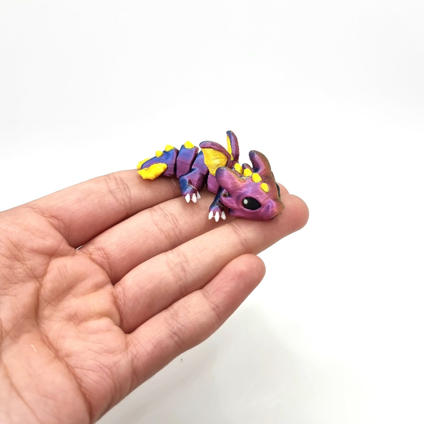 Baby Dragon - 3D Printed - Articulated Multi Colored Fidget Toy - Sensory Gifts - Fantasy Desk Toy - Dragon Fidget