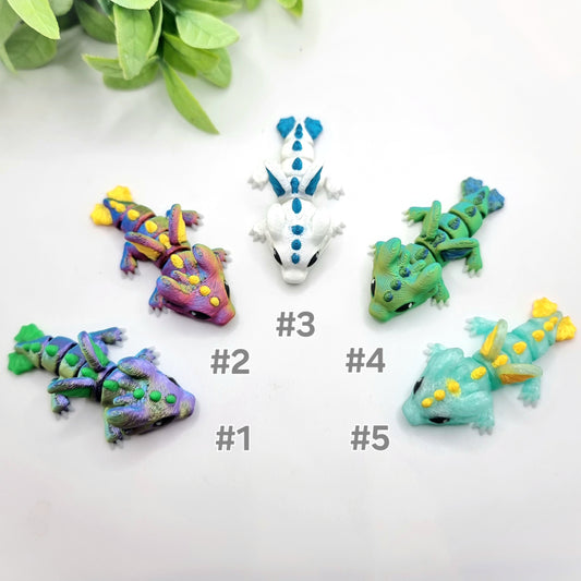 Baby Dragon - 3D Printed - Articulated Multi Colored Fidget Toy - Sensory Gifts - Fantasy Desk Toy - Dragon Fidget