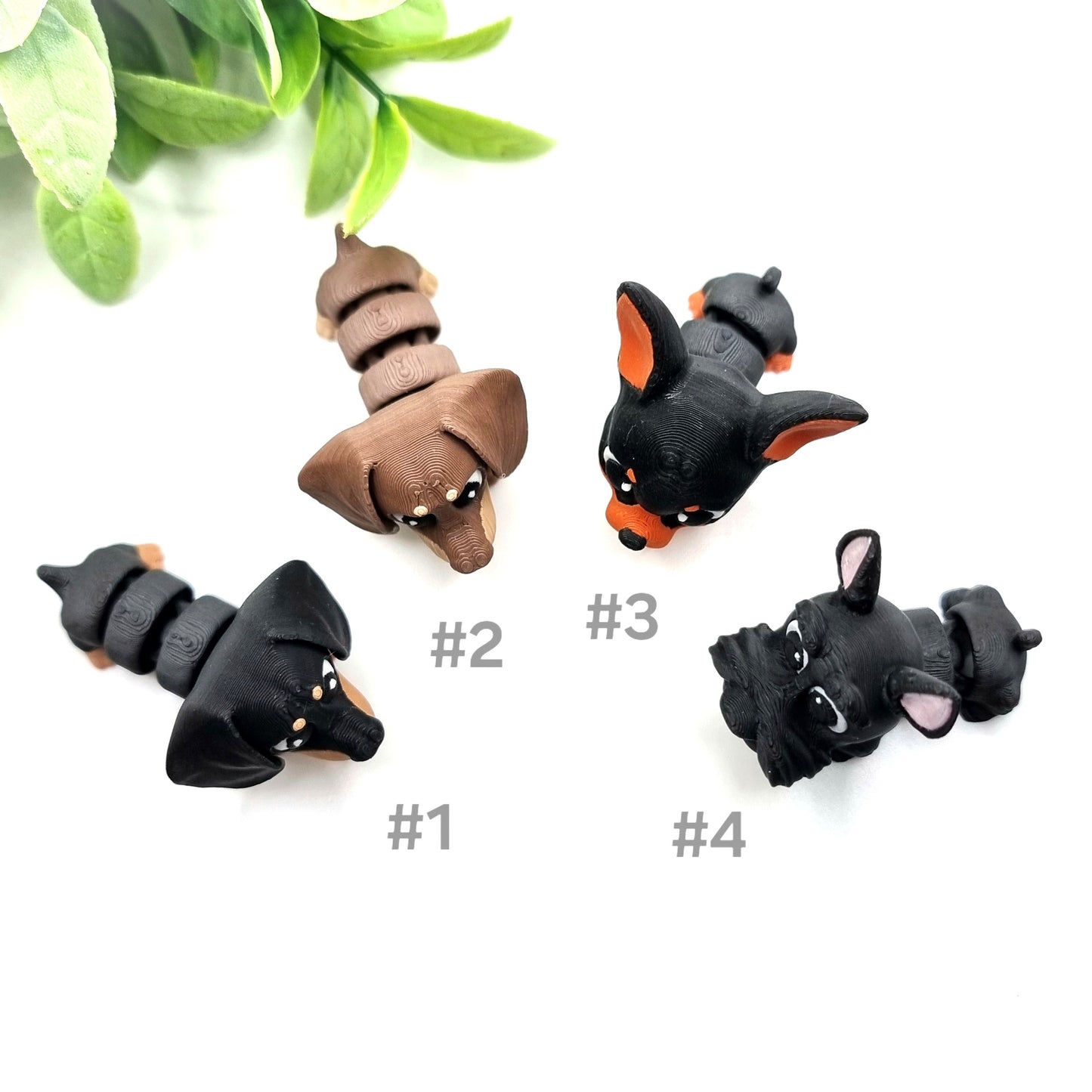 Dog Mini - 3D Printed - Articulated Multi Colored Fidget Toy - Sensory Gifts - Pets