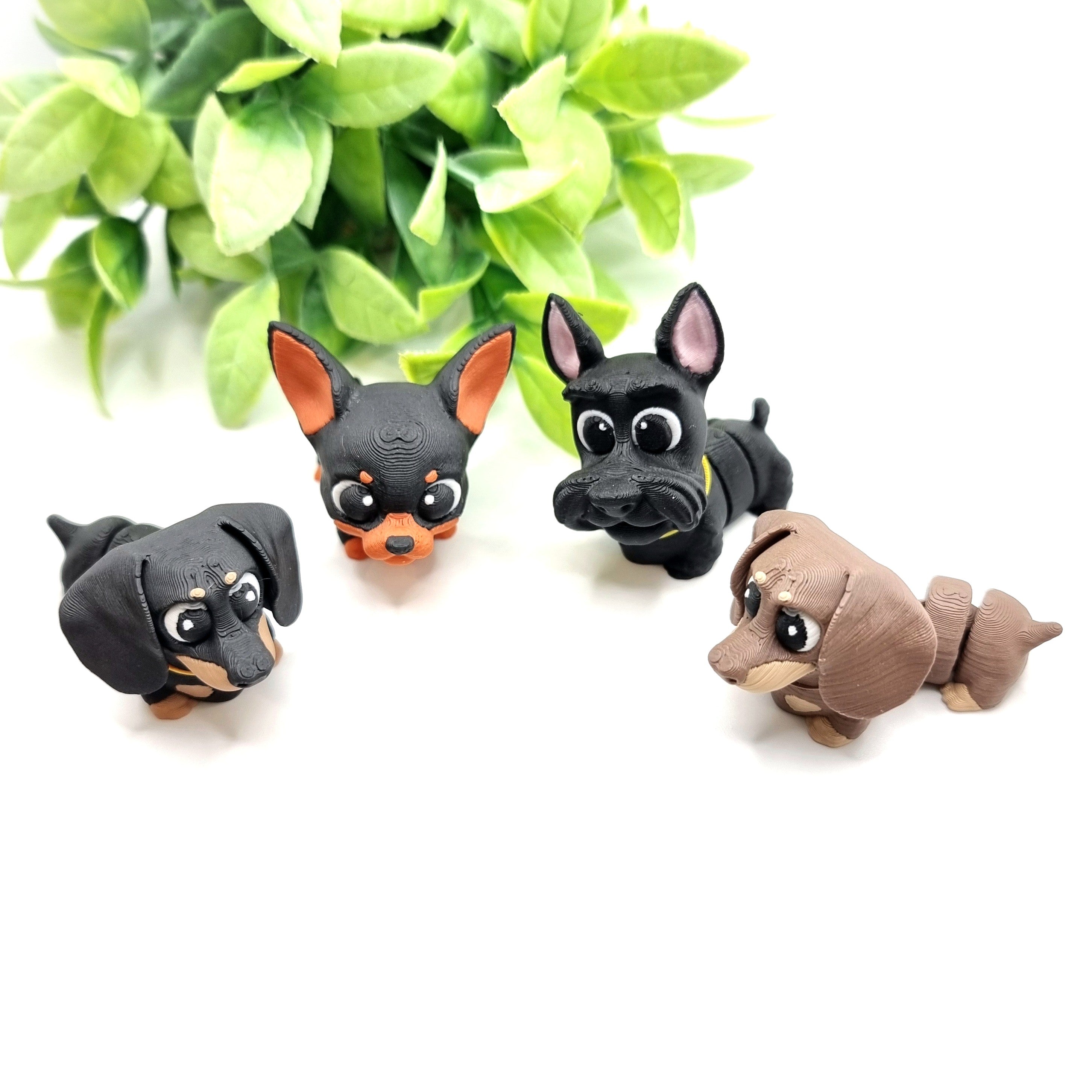 Dog Mini - 3D Printed - Articulated Multi Colored Fidget Toy - Sensory ...