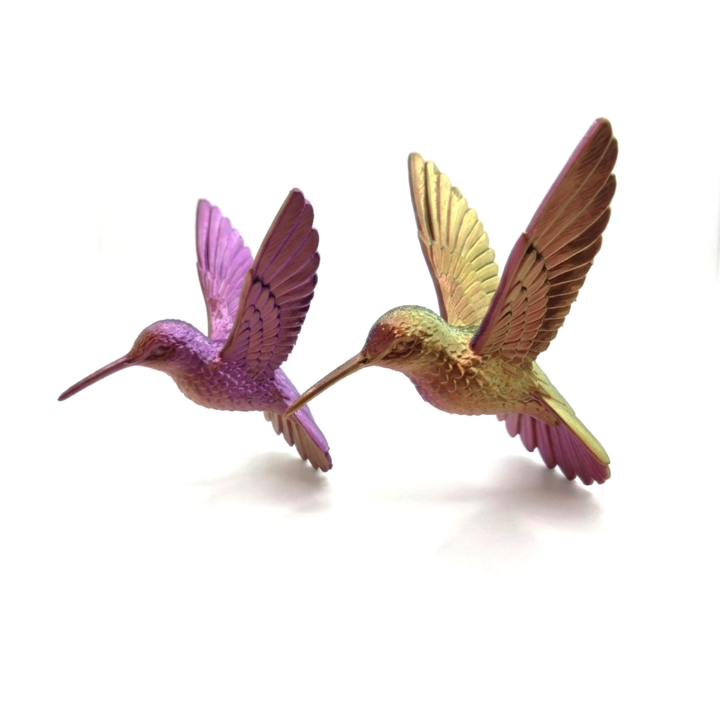 Hanging Hummingbird - 3D Printed - Garden Decor - Wind Art - Bird Lover - Unique Gift