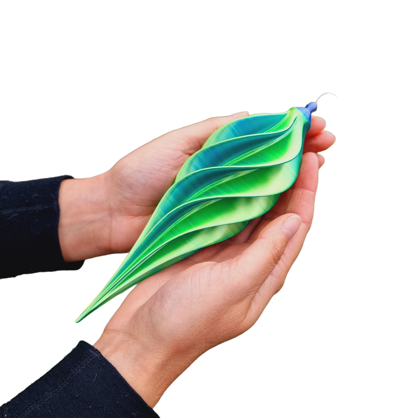 Small Tall - Spiral Drop Spinner - Purple Yellow Blue - Length: 21cm/8.3"