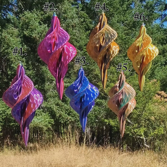 Coral Spinner - Medium - Garden Decor - Wind Art - Unique Gift - Bright & Colorful