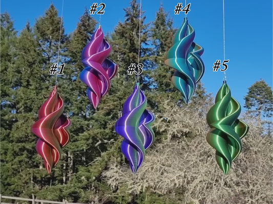 Duality Spinner - Medium - Garden Ornament - Kinetic Wind Decor - Unique Gift - Bright & Colorful