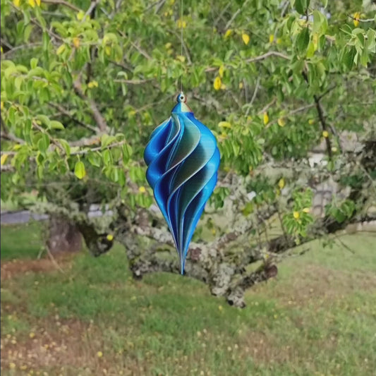 Small - Spiral Drop Spinner - Red Yellow Blue - Garden Decoration - Length: 14cm/5.5"