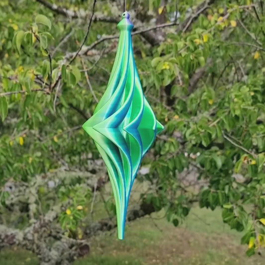 Small - Wing Spinner - Purple Yellow Blue - Length: 22cm/8.7"