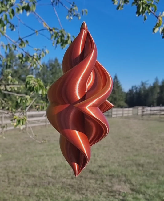 Medium - Duality Wind Spinner - Copper Gold Silver