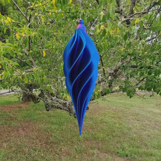 Small Tall - Spiral Drop Spinner - Red Yellow Blue - Garden Decoration - Length: 21cm/8.3"
