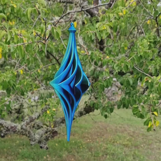 Small - Wing Spinner - Copper Blue Green - Length: 22cm/8.7"