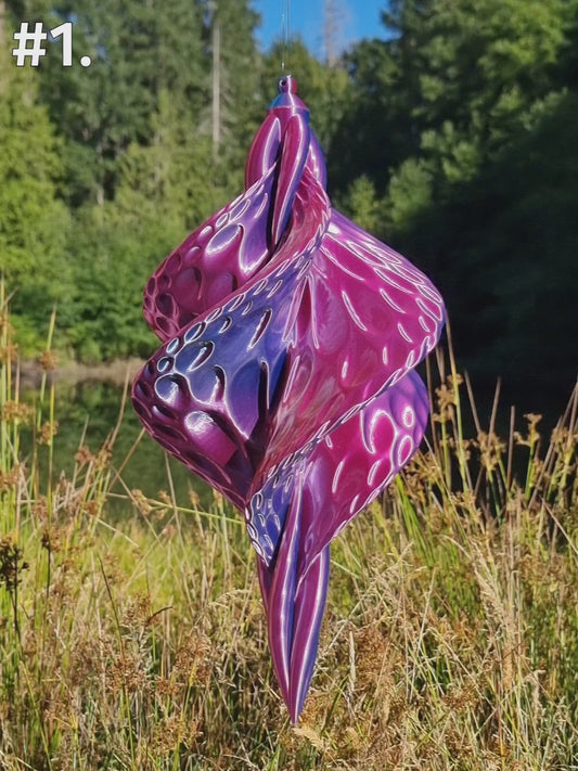 Coral Spinner - Jumbo - Garden Decor - Wind Art - Unique Gift - Bright & Colorful