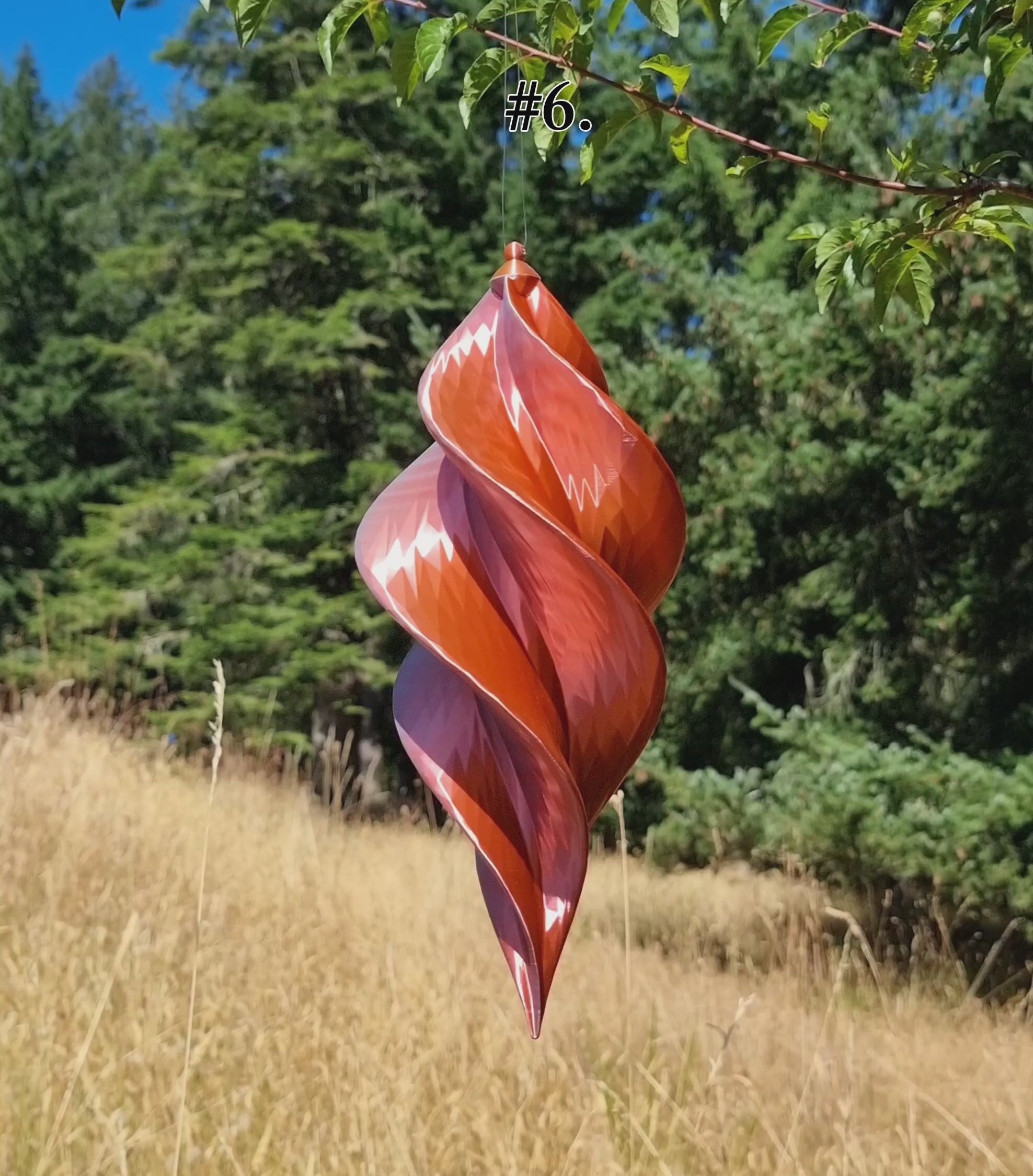 V2 Spiral Spinner Faceted - Medium - Garden Decor - Wind Art