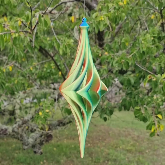 Small - Wing Spinner - Fuchsia Yellow Blue - Length: 22cm/8.7"