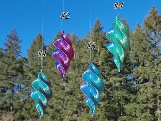 V2 Spiral Faceted Spinner - Small - Wind Art - Garden Decoration - Perfect Gift - Bright & Cheeful