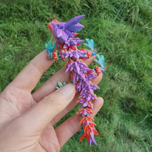 Small - Crystal Dragons - 3D Printed Articulated Fantasy Toy