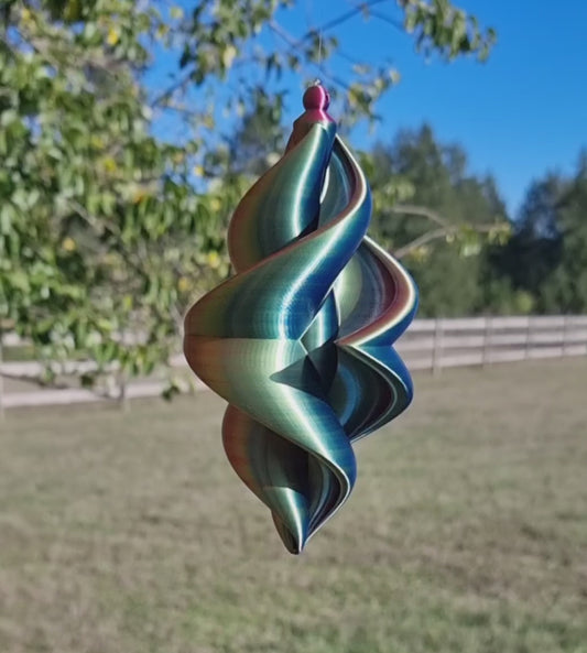 Small - Duality Wind Spinner - Yellow Red Blue - Length: 18cm/7"