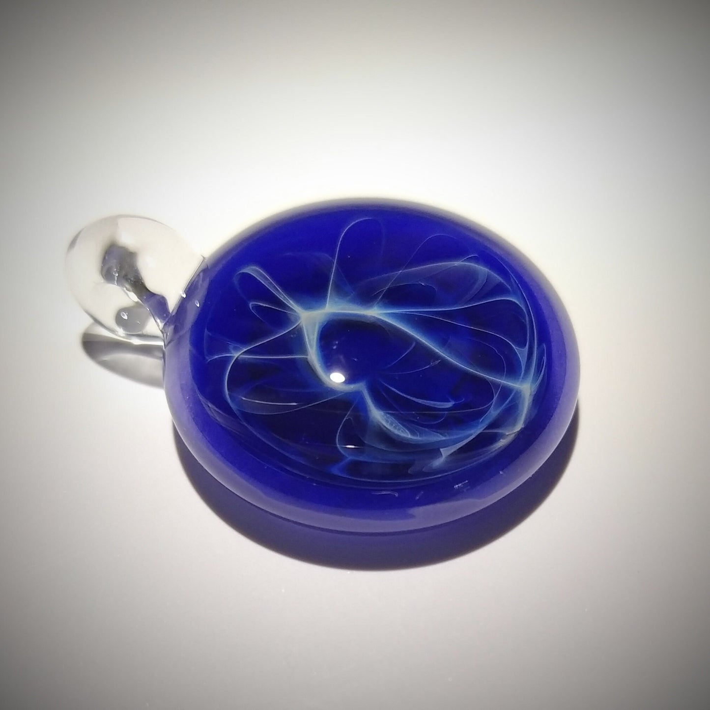 Blue Amethyst Web Pendant - Glass Pendant - Glass Art - Unique Bead - Blown Glass Jewelry - Glass Necklace - Boro Pendant -Universe Filament