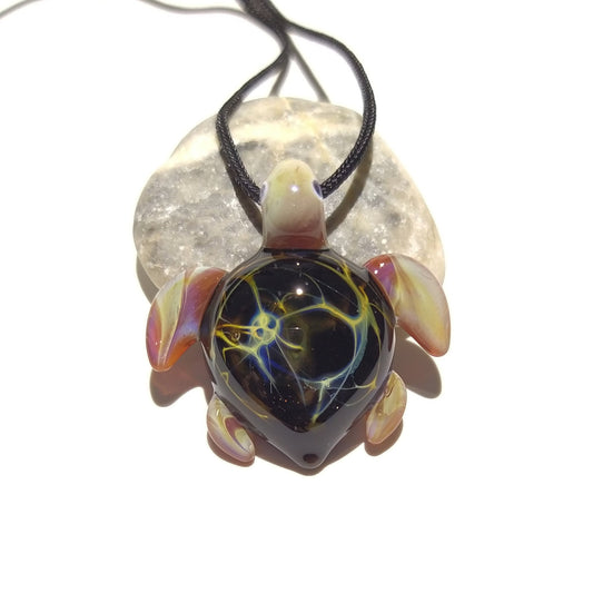 Miniature Turtle - Sea Turtle - Heady Glass - Handmade - Turtle Jewelry - Turtle Jewelry Gift - Beach Jewelry - Boro Focal Bead - Heady!