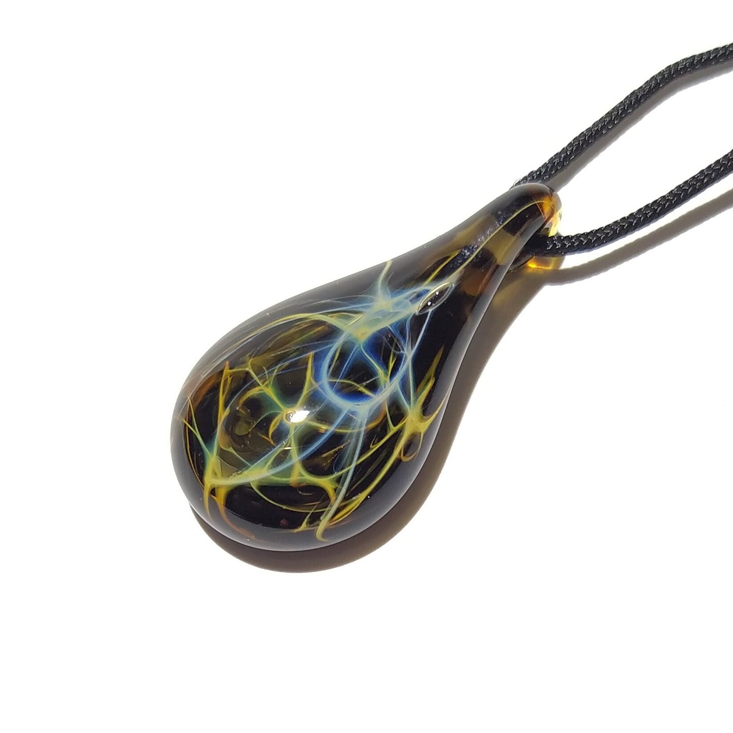 Glass Pendant - Dessert Raindrop Pendant - Glass Art - Unique Bead - Blown Glass Jewelry - Glass Necklace - Boro Pendant - Universe Filament