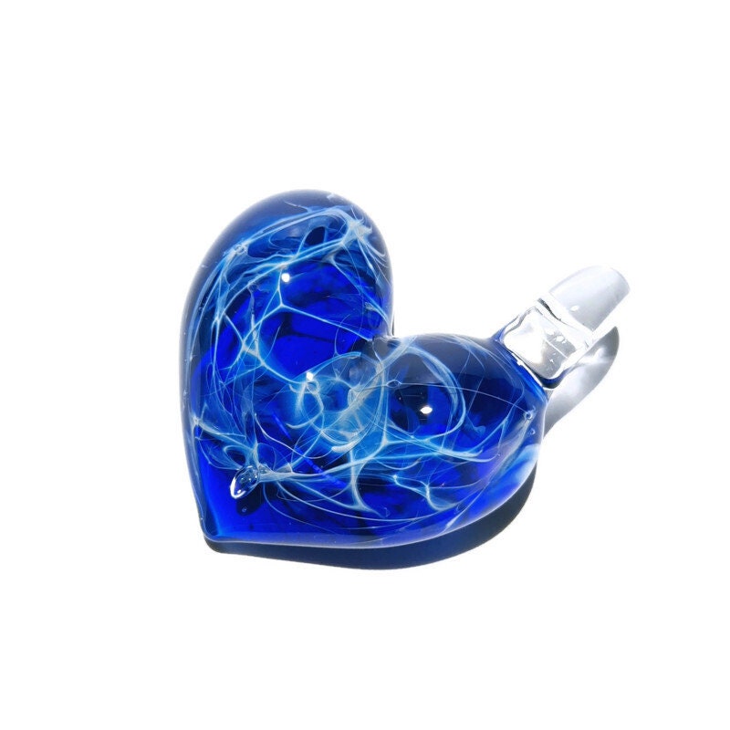 Glass Heart - Deep Space Heart Pendant - Glass Jewelry - Glass Art - Heart Pendant - Blown Glass - Heart Charm - Unique Bead