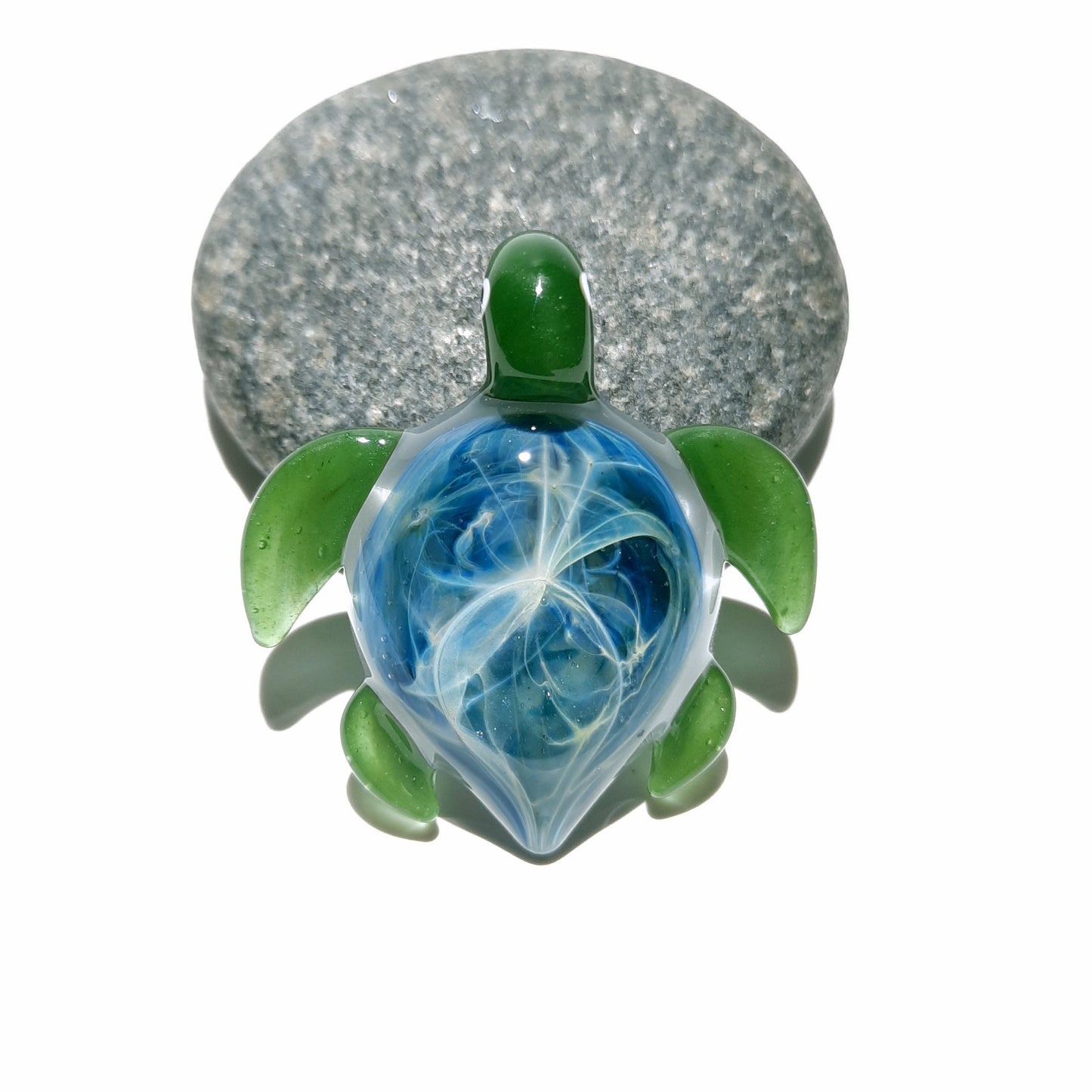 Ultra Small Turtle Pendant - Ocean Star - Sea Turtle - Heady Glass - Handmade Blown Glass Jewelry - Turtle Gift  - Borosilicate - Artwork