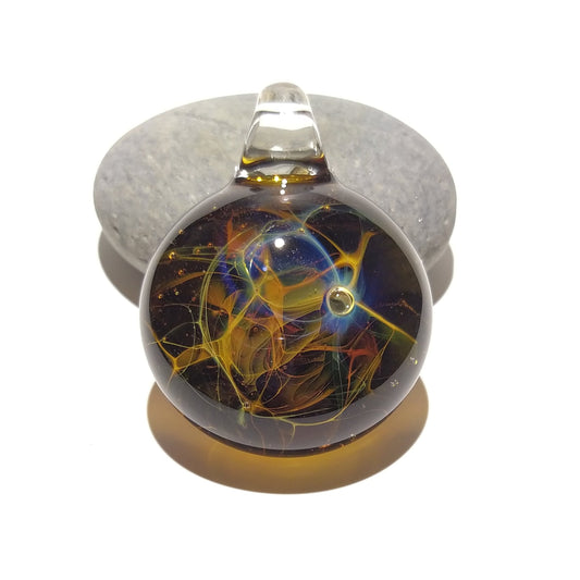Blown Glass Pendant, Energy Pendant, Neuron Necklace, Heady Jewelry, Handmade Gift, Free Shipping