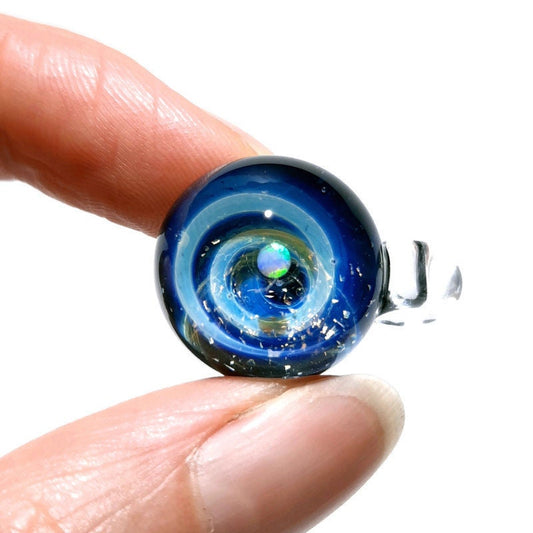 Blown Glass Pendant -Infinite Stars Mini -Opal -Space -Neurology Gift -Trending Art -Science Jewelry -Best Seller -Necklace -Neuroscience
