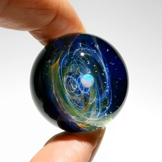Newest Galaxy in the Universe -Cosmic Glass Art -Deep Space -Opal Planet -Galaxy in Glass -Blown Glass Decor -Unique Corporate Space Gift