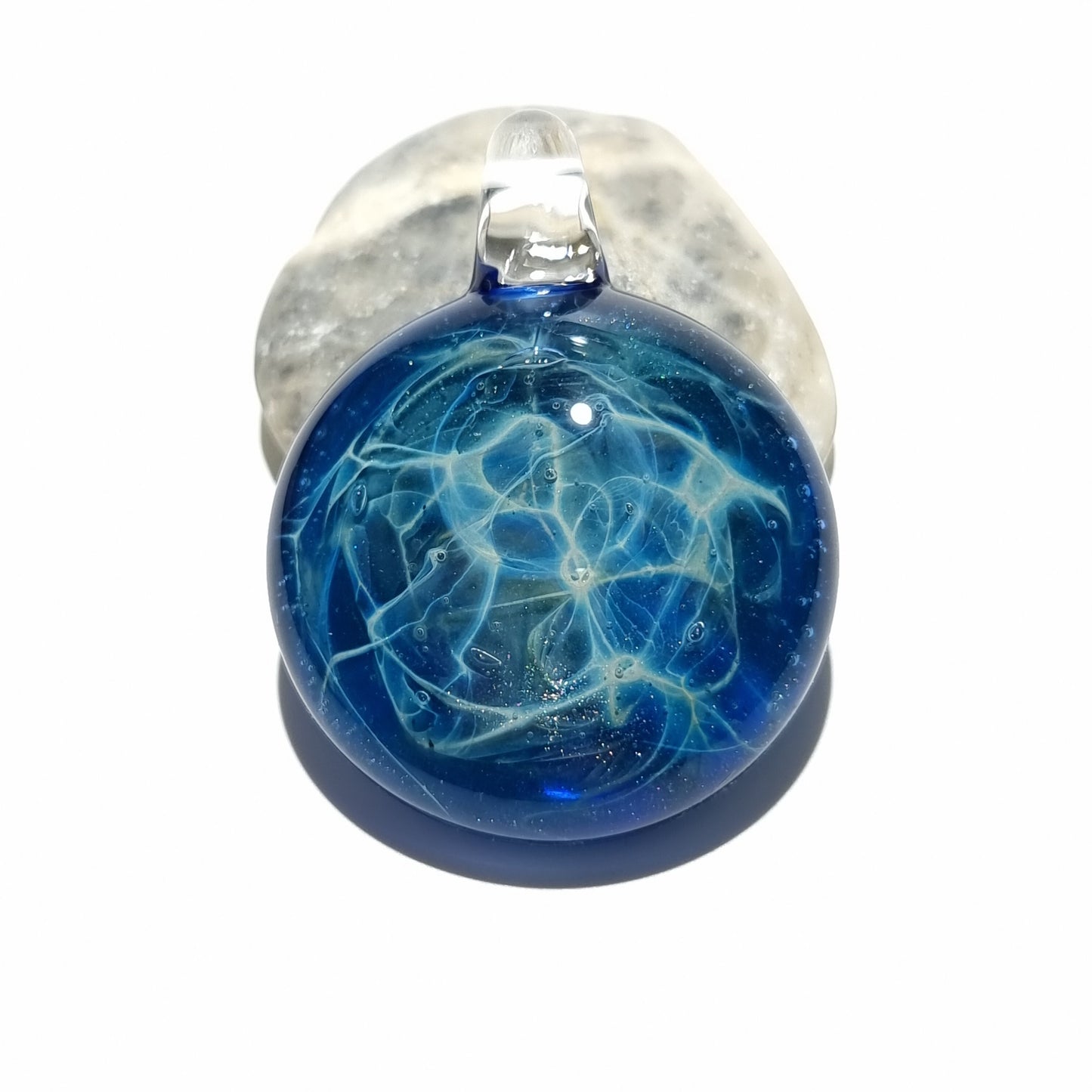 Sacred Power Pendant - Blown Glass Jewelry - Universe - Flameworked Focal Bead - Artist Direct - Vibrant and glossy smooth!