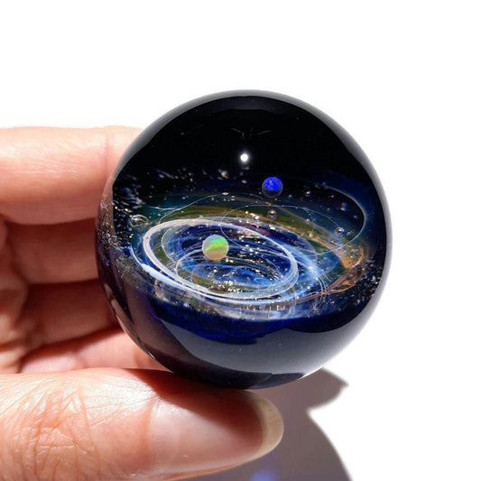 Solar System Gift - Real Opal Planets - Unique Space Decor - Space and Planets Within - Unique Desk Accessory - Cosmic Gift Idea - Universe